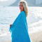 Serviette de plage hammam Flowerbomb Turquoise