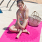 Serviette de plage hammam Zennn Fuchsia