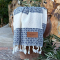 Lot de 2 petites serviettes de Hamam Peacock Blue
