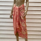 Pareo Batik Pareo avec anneau Aztec Red