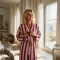 peignoir en mousseline Cabana L/XL Berry & Pink