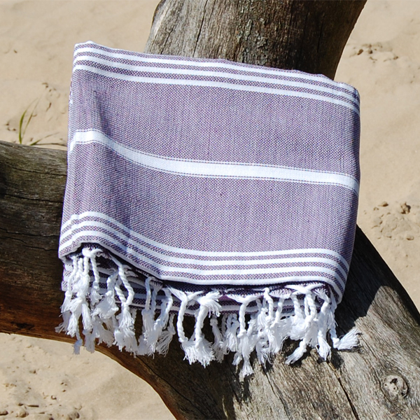 Grande serviette de hammam Ottomania XL  Donker Paars