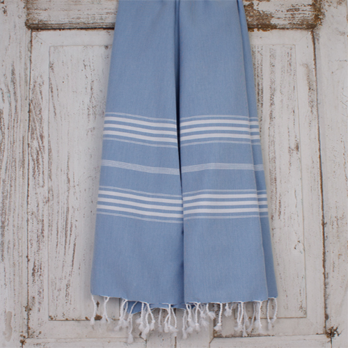 Fouta Ottomania extra lang  Blauw
