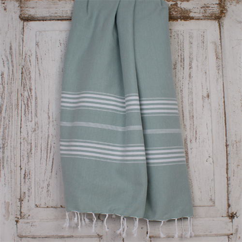 Fouta Ottomania extra lang  Grijs-groen