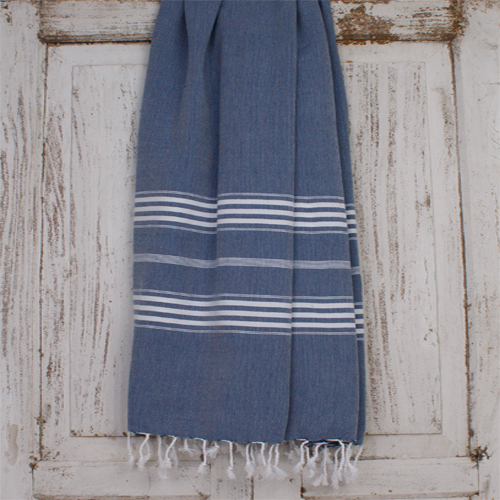 Fouta Ottomania extra lang  Marine Blauw