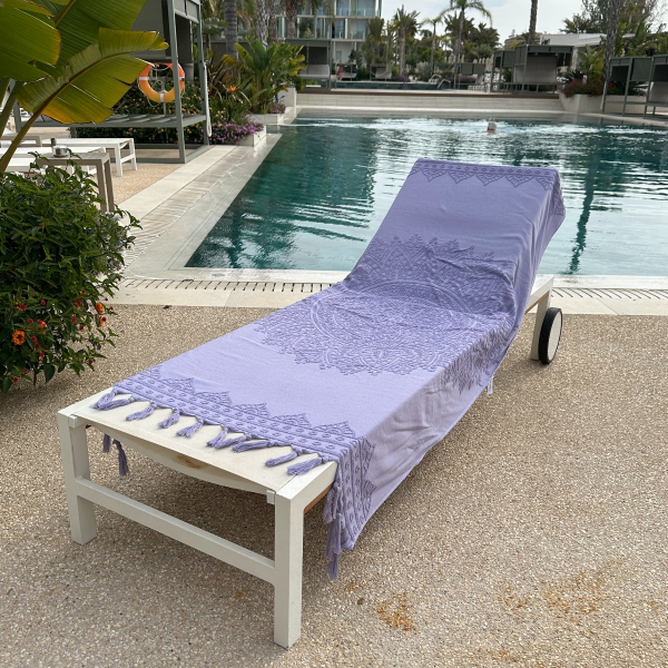 Serviette de plage hammam Zennn Lilac