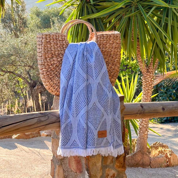 Fouta Botanic Art Blue -Lavender