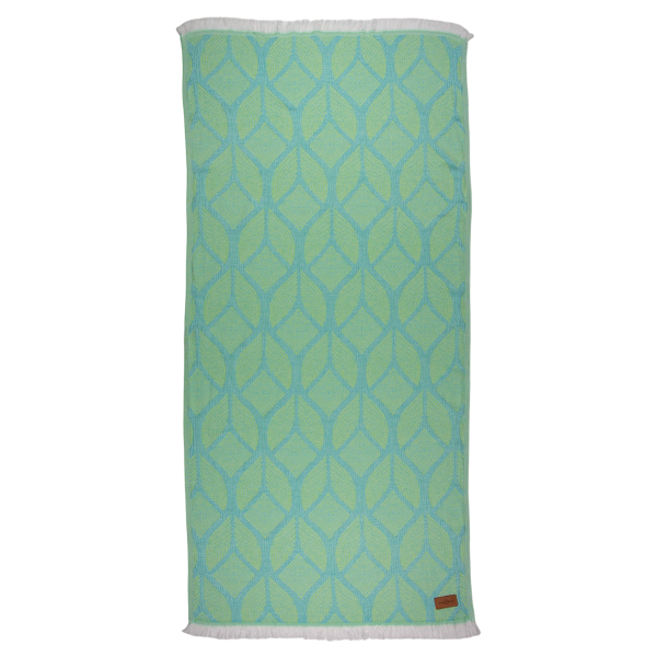 Fouta Botanic Art Turquoise - Lemon