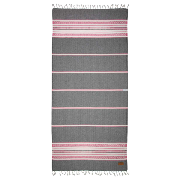 Hamamdoek, Hammam towel, Hamamtuch, Serviette de plage Sea Me Black Fuchsia