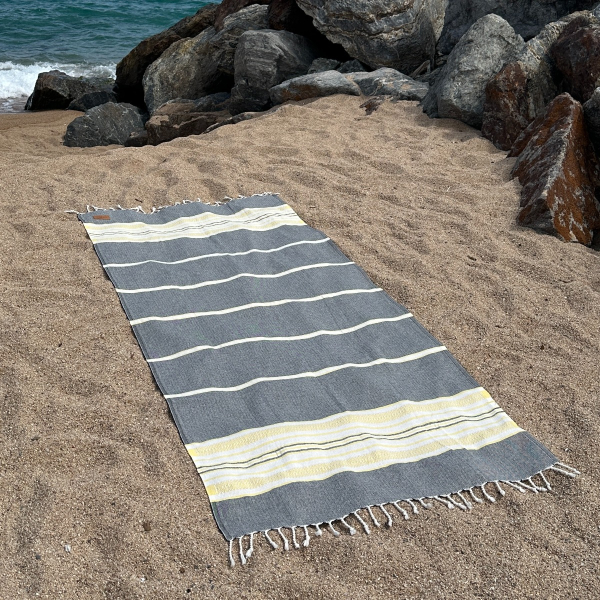 Fouta Sea Me Black-Lemon