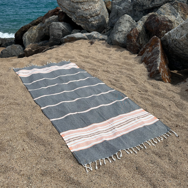 Fouta Sea Me Black-Orange