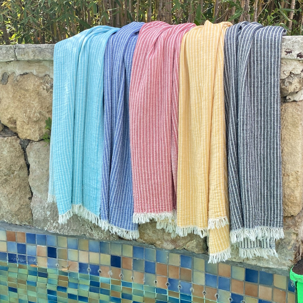 Fouta Breton  Dark Red