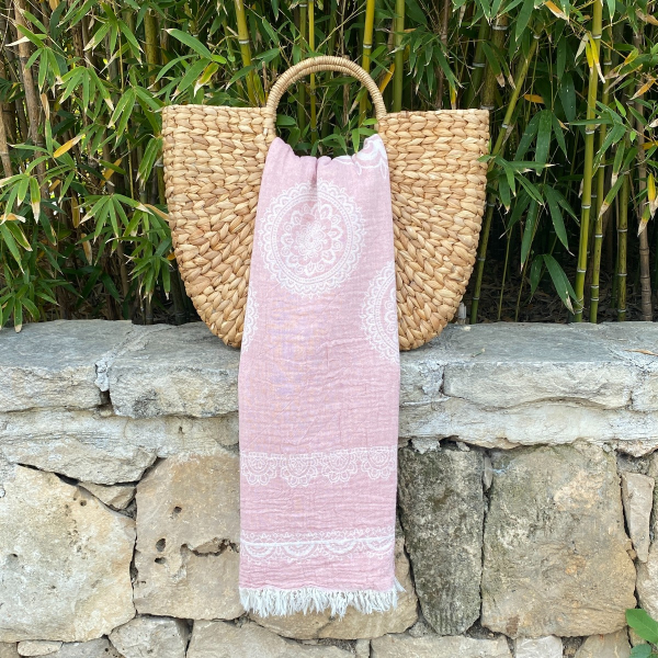 Fouta Bohemia Powder Pink