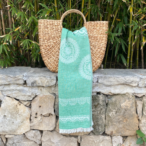 Fouta Bohemia Green