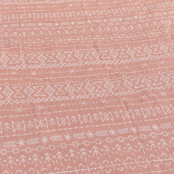 Grande serviette de hammam Mexica Orange Peach