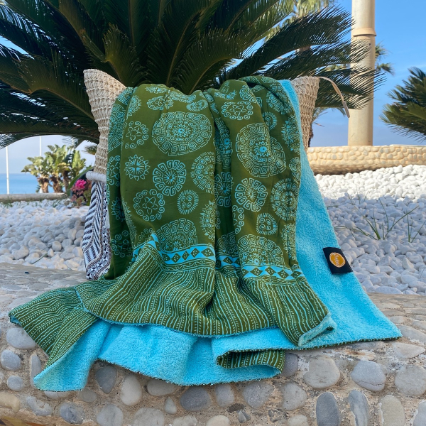 Serviette de plage Batik Aztec Turquoise