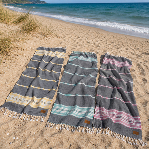 Fouta Lot de 3 pièces Sea Me - pink, green, lemon 