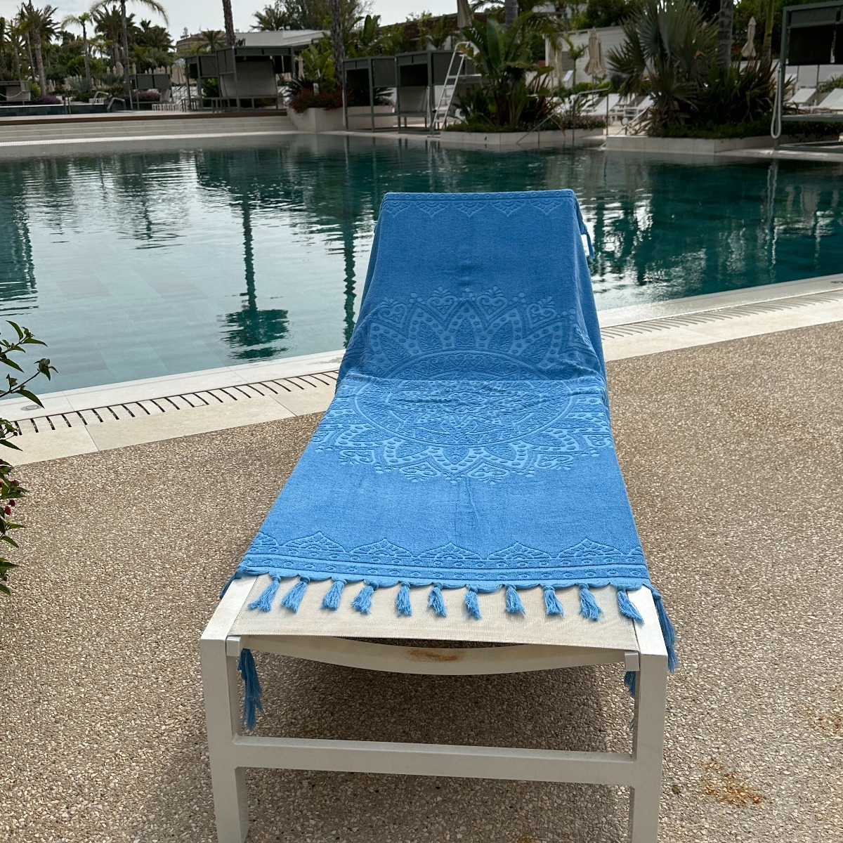 Serviette de plage hammam Zennn Blue