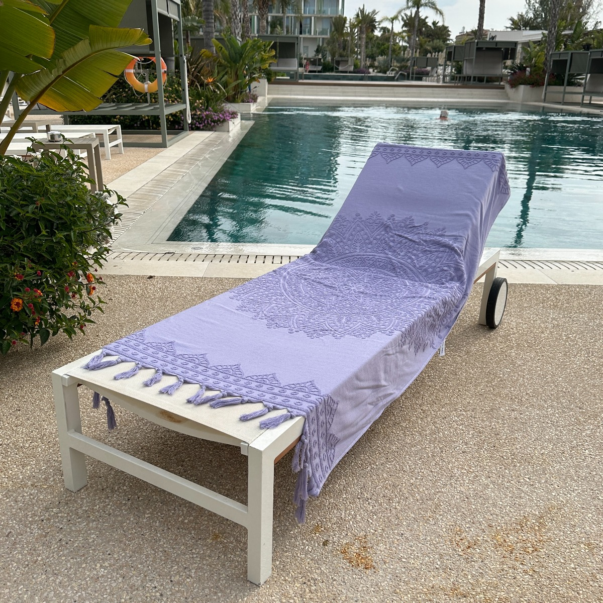 Serviette de plage hammam Zennn Lilac