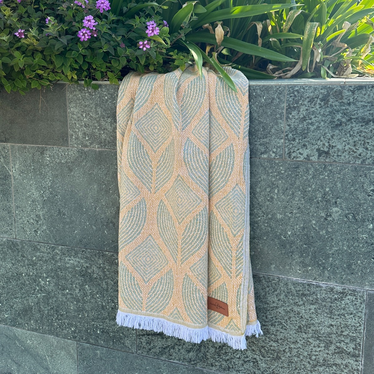 Fouta Botanic Art Mustard-Green