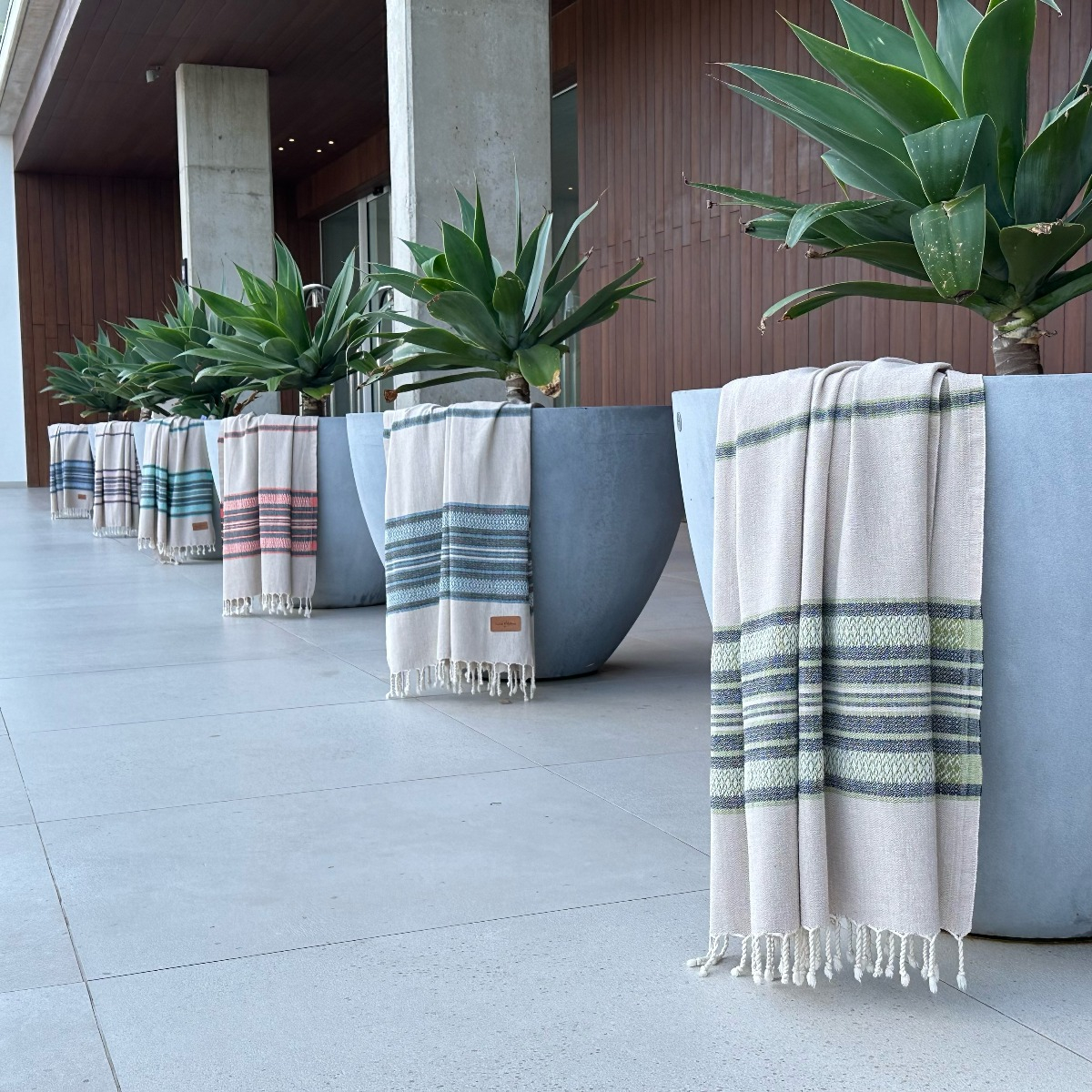 Fouta Coconut  Beige - Green