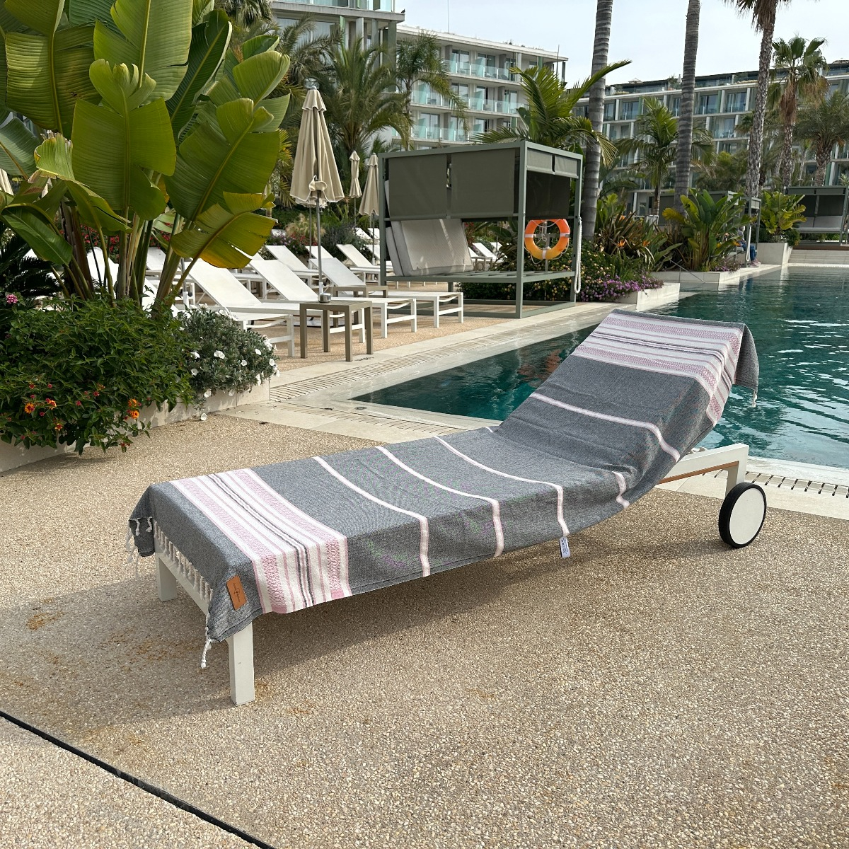 Fouta Sea Me Black - Pink