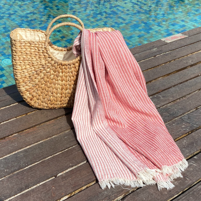 Fouta Breton  Dark Red