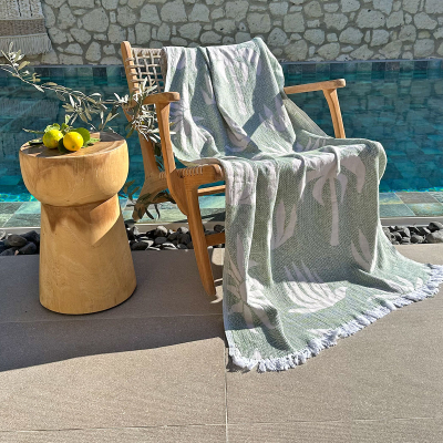Fouta Palm Beach Beige - Green