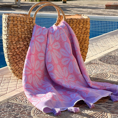 Fouta
Daisy
Lilac - Fuchsia