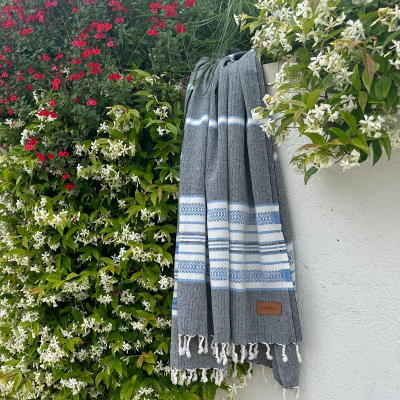 Fouta Sea Me Black-Blue