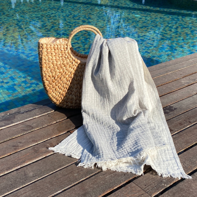 Fouta
Muslin 
Grey