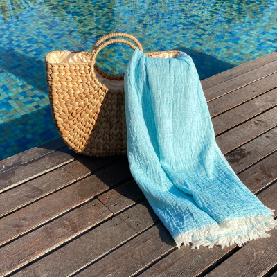 Fouta
Muslin 
Turquoise