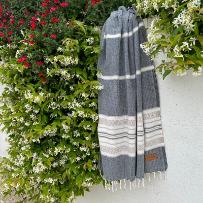 Fouta Sea Me Black-Beige