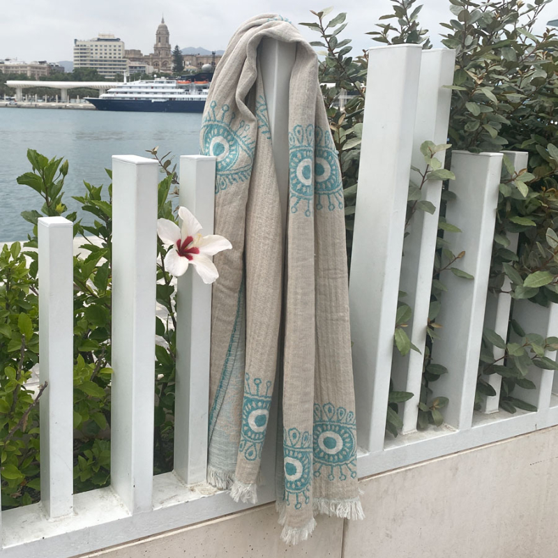 Fouta Eye  Beige