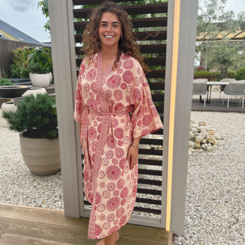 Peignoir kimono femme long
Balyy Batik
Aztec Red
