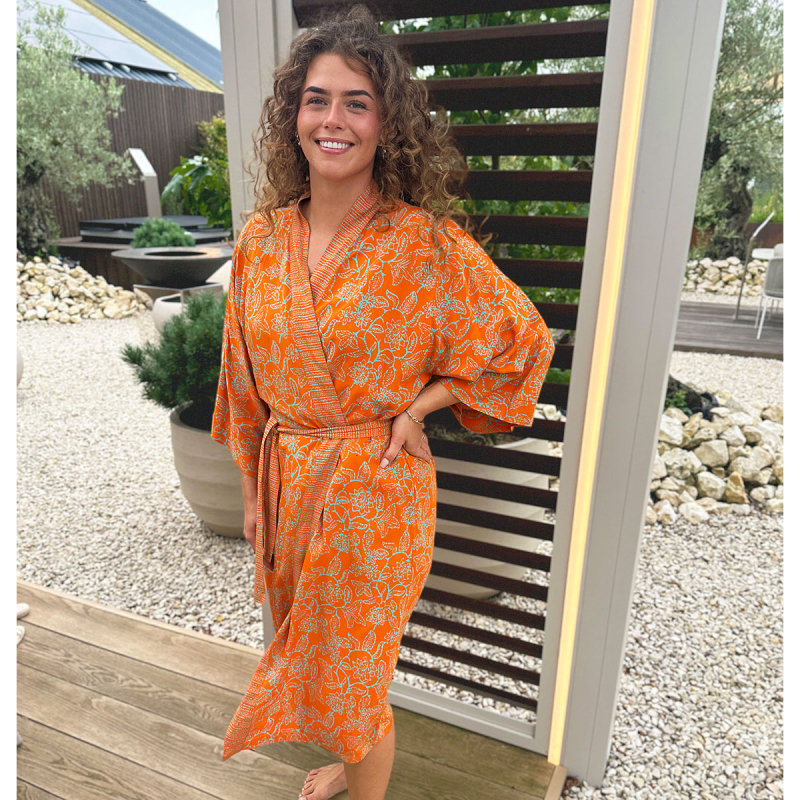 Peignoir kimono femme long
Balyy batik
 Day of Sunshine